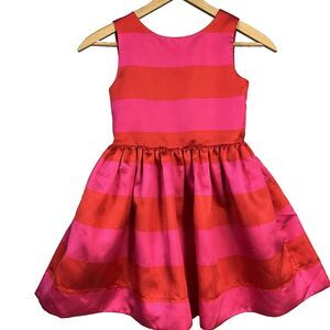 Kids Girls Kate Spade New York Skirt The Rules Pink Red Stripe Flare Dress Sz 10